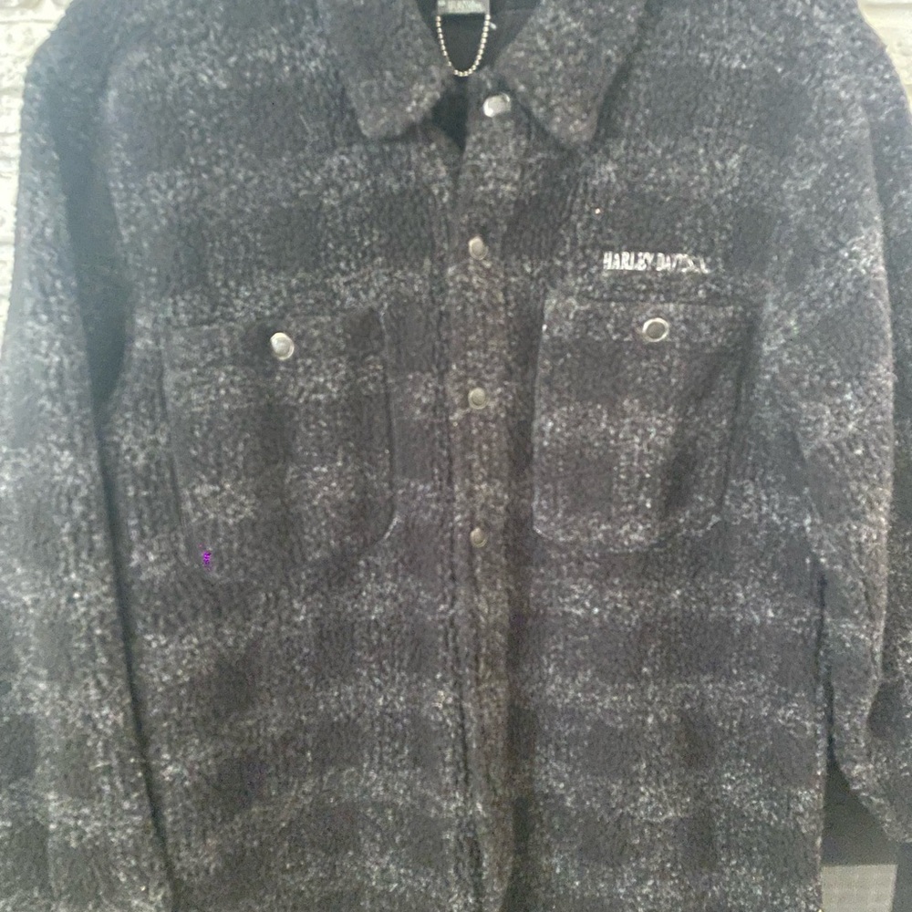 Harley-Davidson Black and Gray Lightweight Shirt Jacket